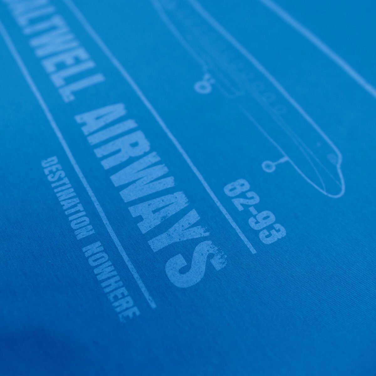 saltwell airways blue t-shirt front print