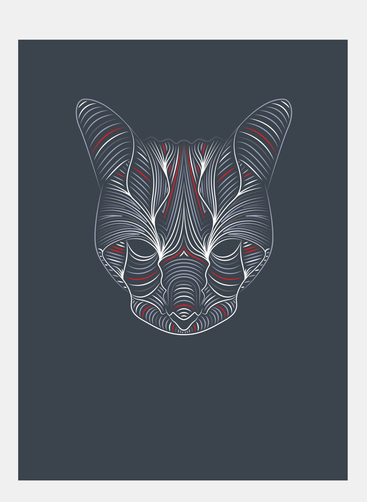 russian blue cat print